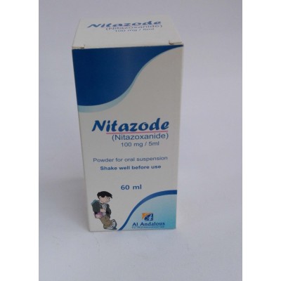 Nitazode ( nitazoxadine 100 mg / 5 ml  ) oral suspension 60 ml 